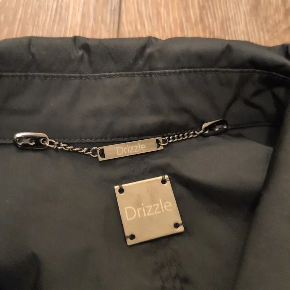 Drizzle Men's XL Trench Coat Rain Coat Outdoors‎ Matrix Black